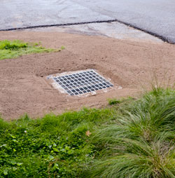 Drain next to the road